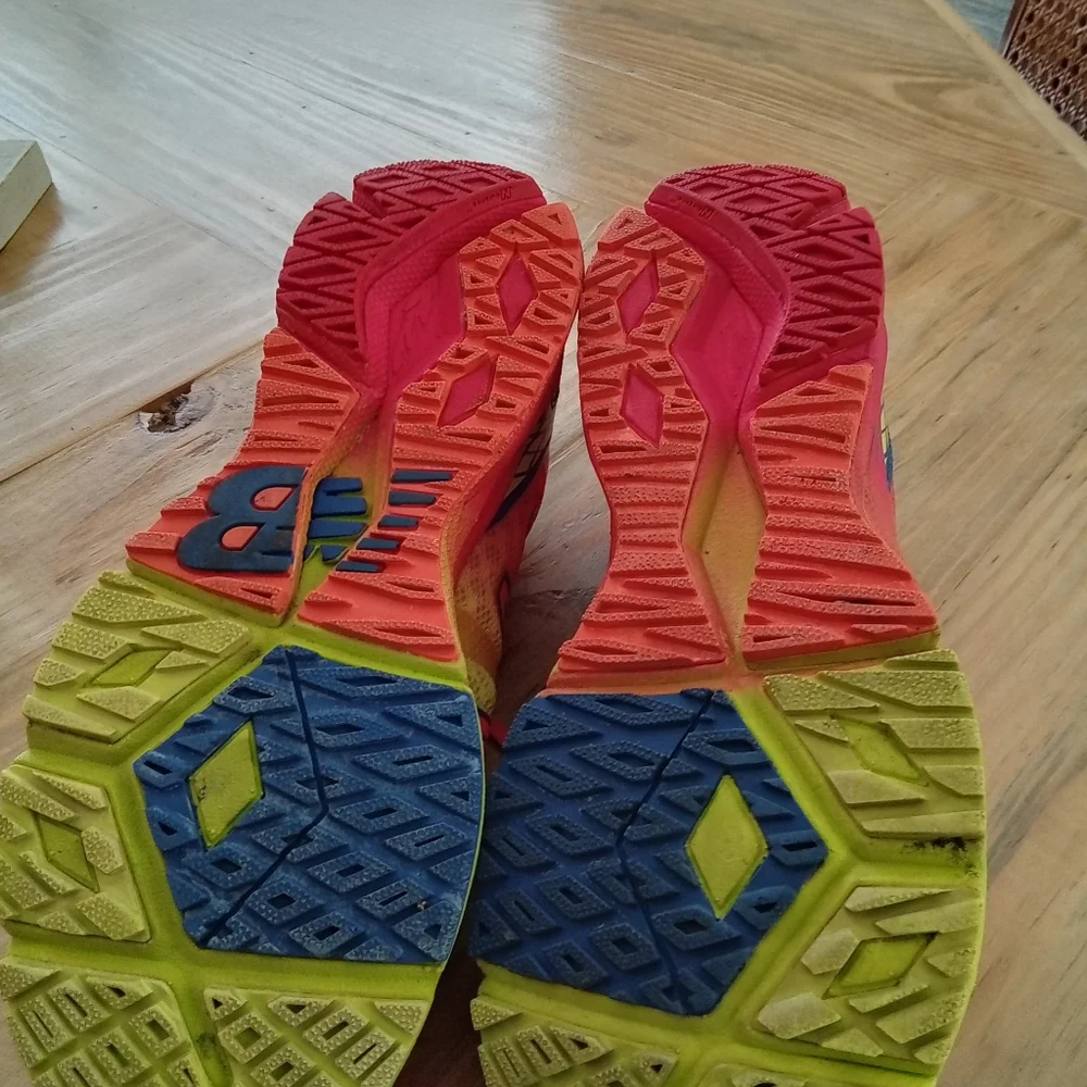New Balance Barringer 890 Green & Pink Neon Running Shoes Size 7